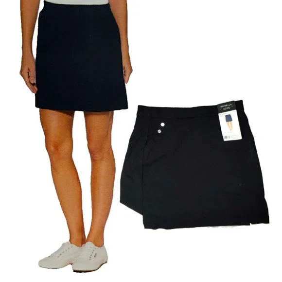 NWT Rafaella Comfort Black Stretch Skort Size Small - Picture 1 of 5